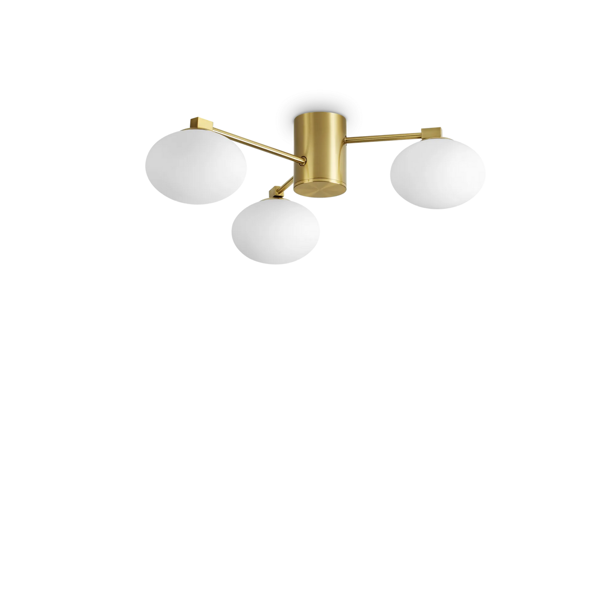 Plafonieră Ideal Lux Hermes PL3, alamă, Ø60 cm, 317007