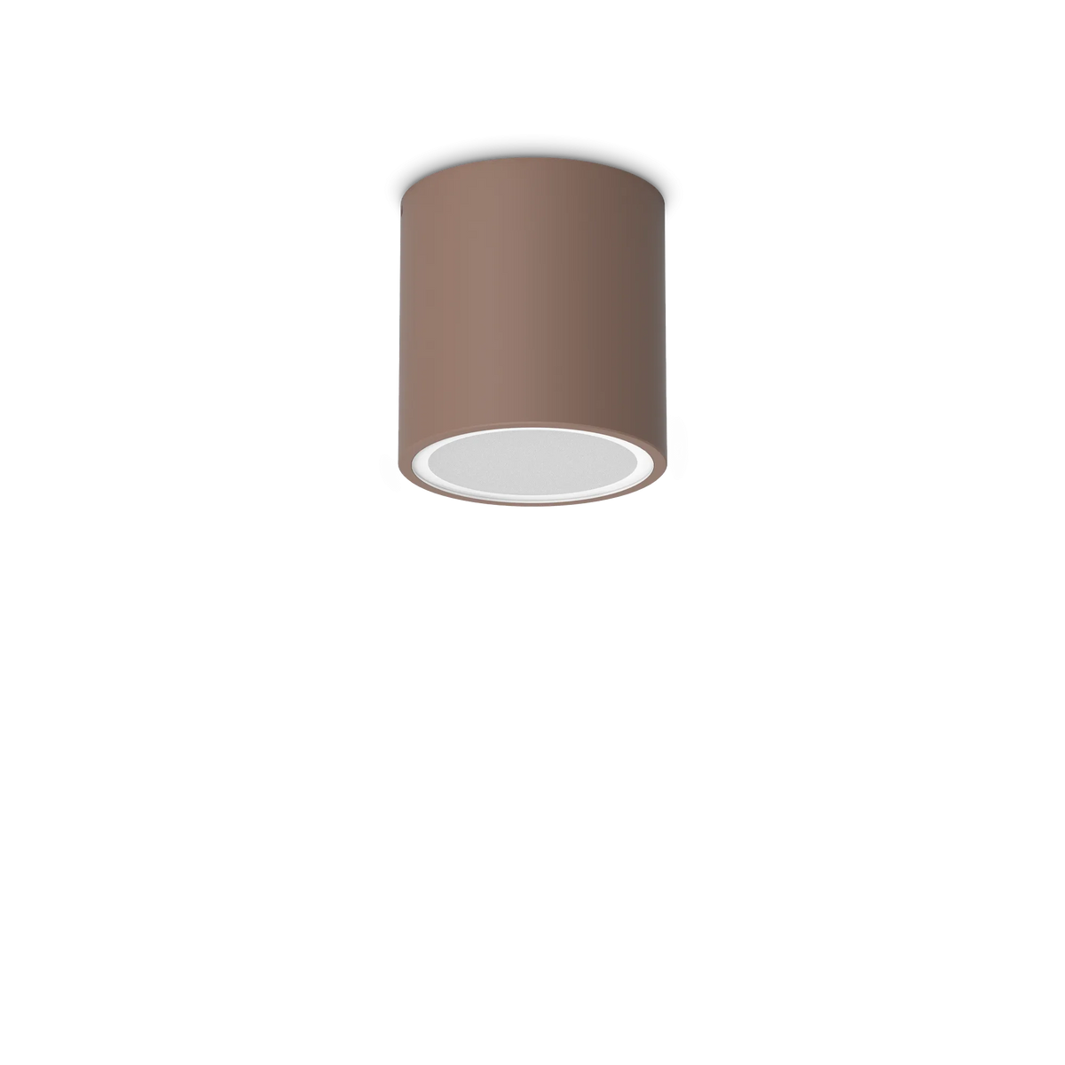 Plafonieră de exterior Ideal Lux Techo PL1 Round, cafea, Ø9 cm, 318134