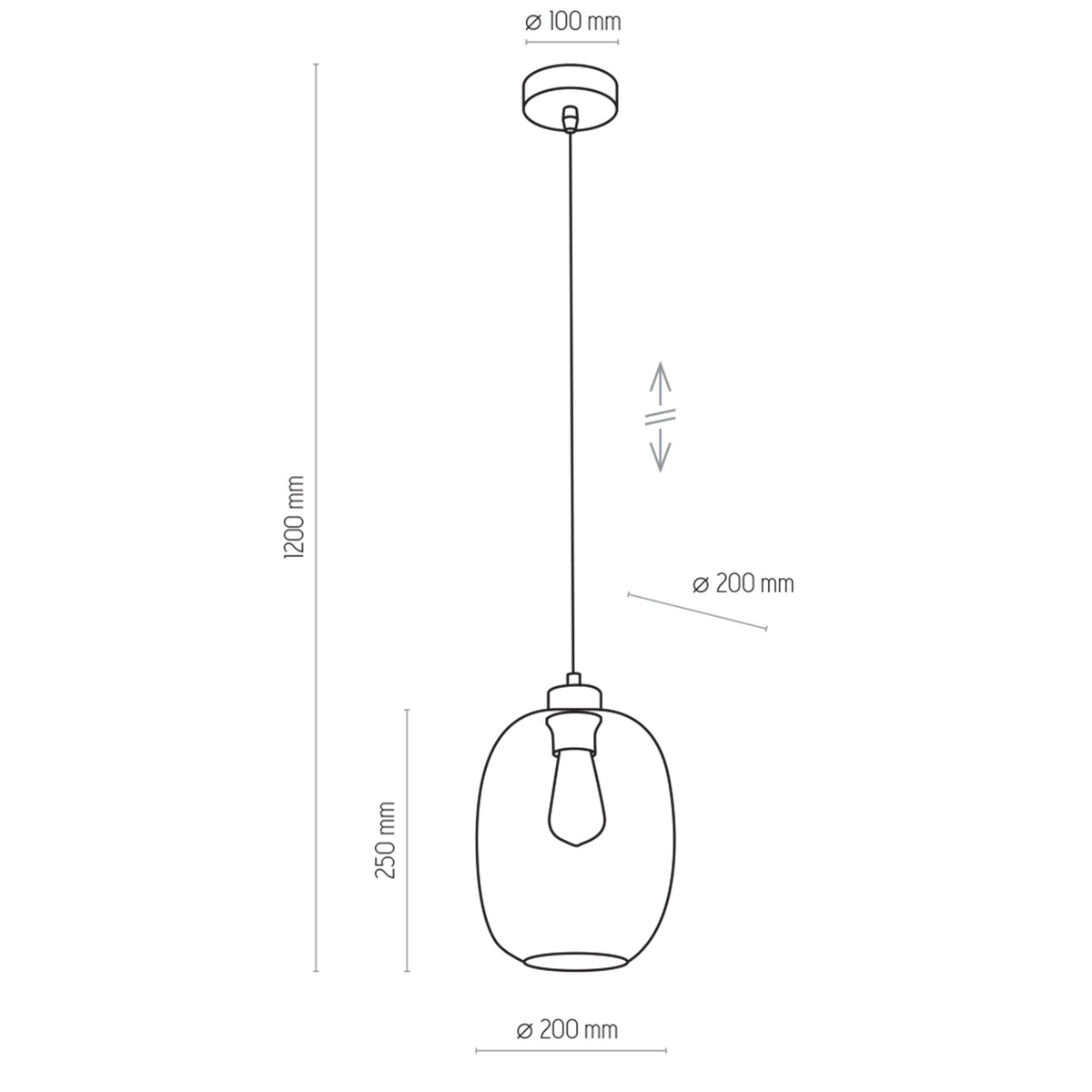 Pendul TK Lighting Elio 1, roz, 3181