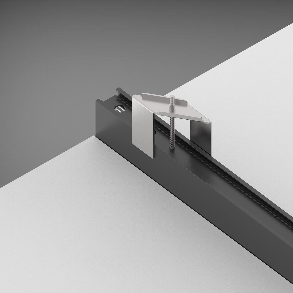 Profil Ideal Lux Ego Profile Recessed Trim 2000 Mm, negru, 320458