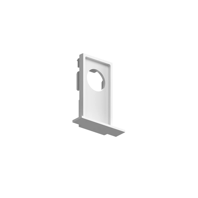 EGO END CAP RECESSED TRIM CON FORO WH