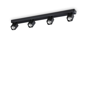 Plafonieră Ideal Lux Rudy PL4 Square, negru, 321523