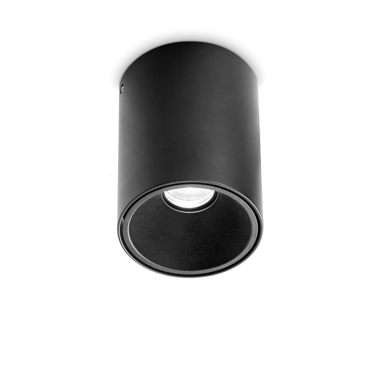 Plafonieră Ideal Lux Nitro Round 3000K, negru, Ø10 cm, 322711