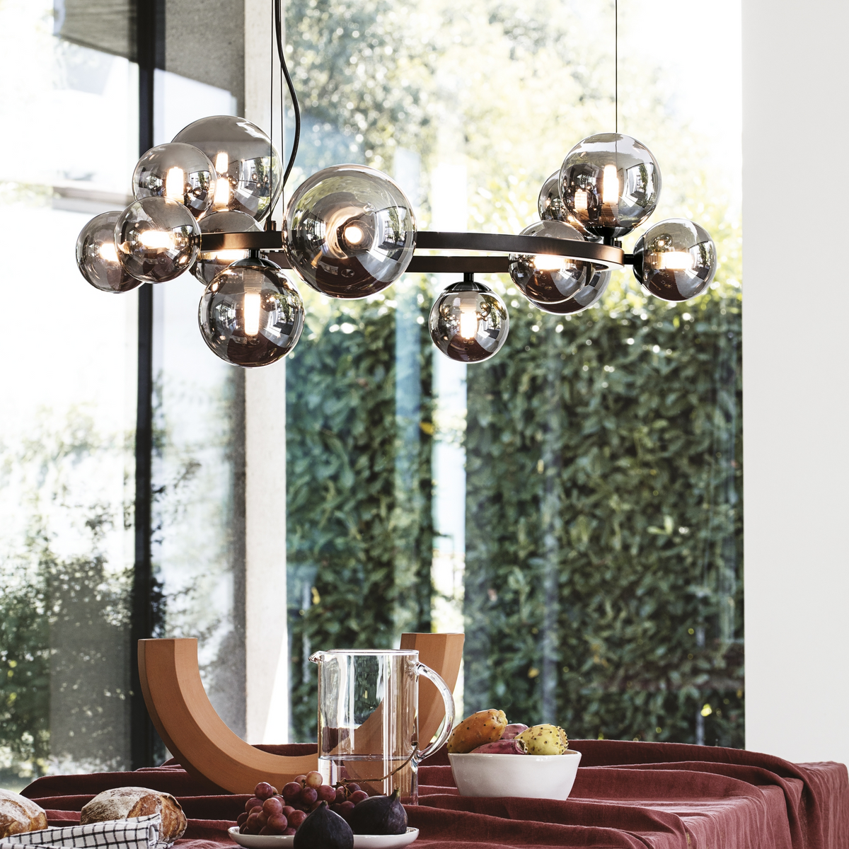 Lustră Ideal Lux Perlage SP30, chihlimbar, 322780