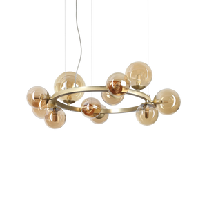 Lustră Ideal Lux Perlage SP11, chihlimbar, 322773