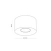 Plafoniera Orion S White 3234