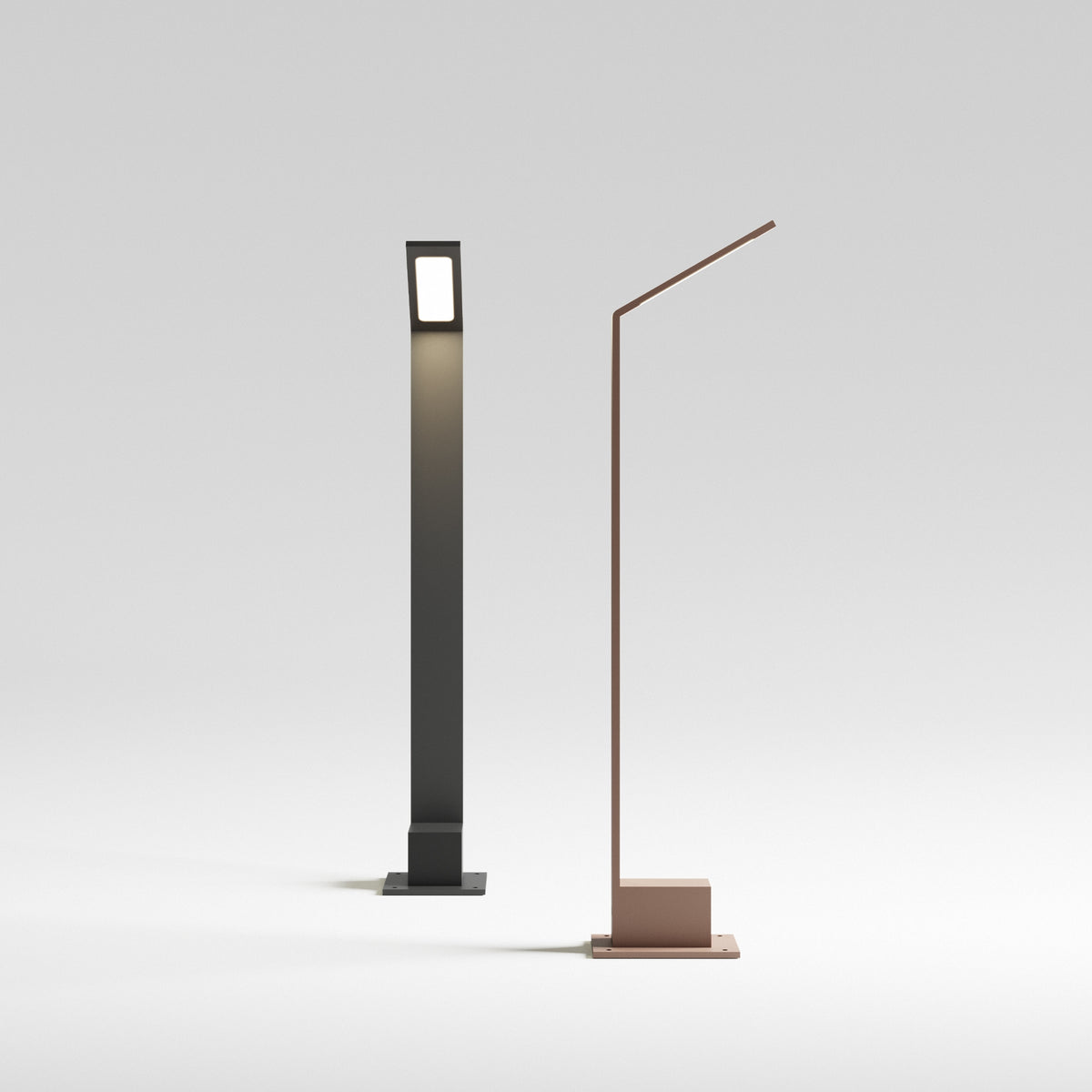Lampă de exterior Ideal Lux Agos 3000K, cafea, H60 cm, 326689