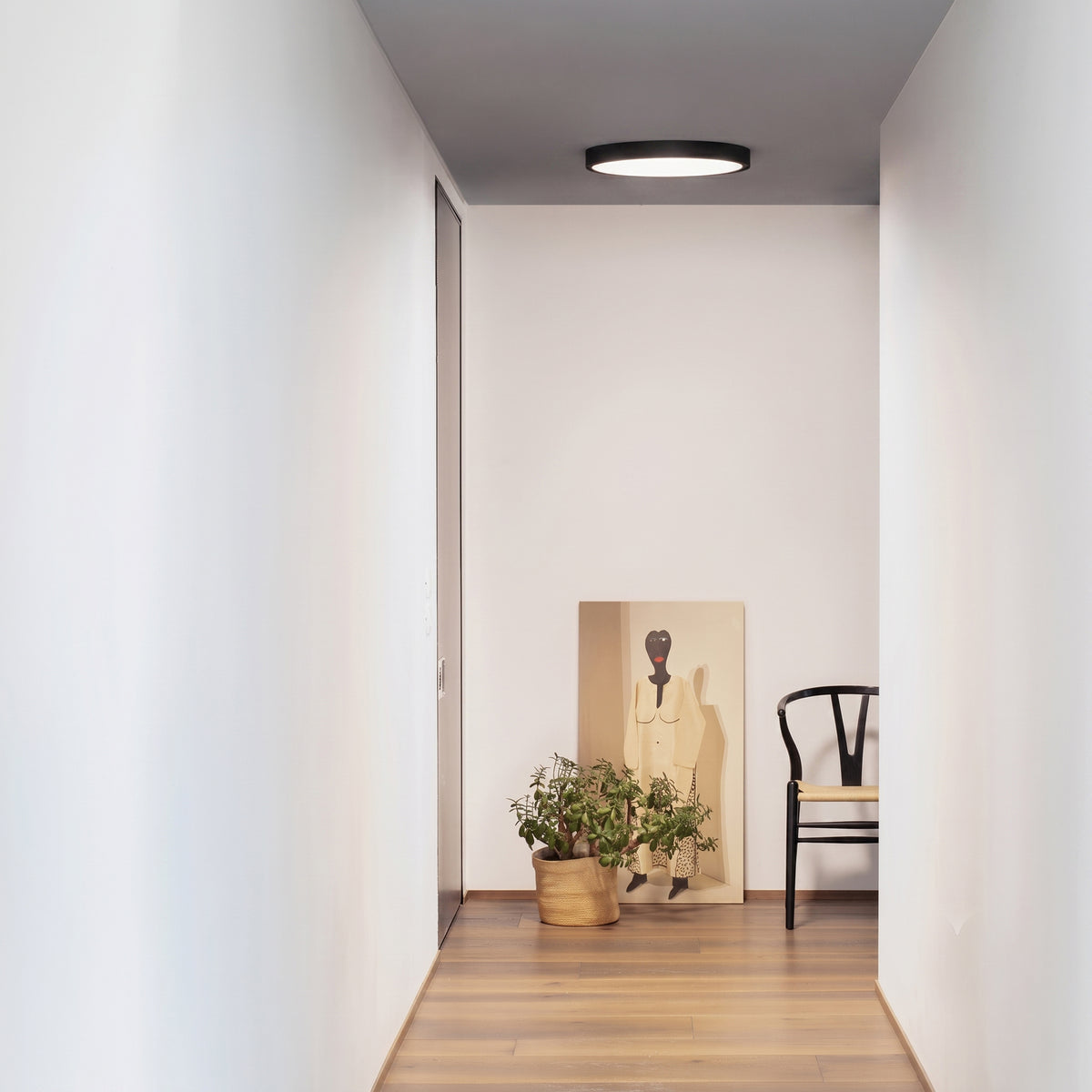 Plafonieră Ideal Lux Ray, negru, Ø40 cm, 327600