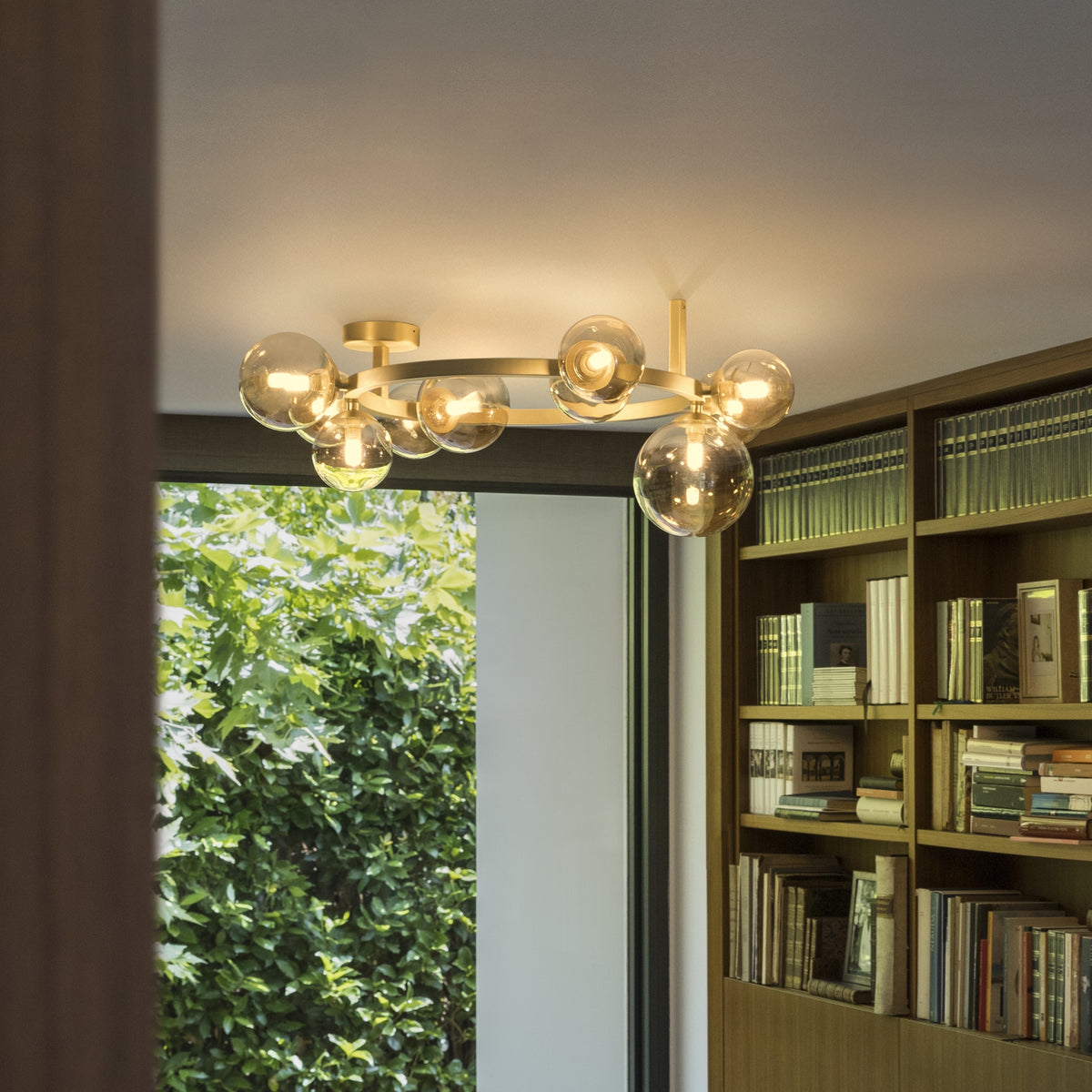 Plafonieră Ideal Lux Perlage PL10, chihlimbar, 327808