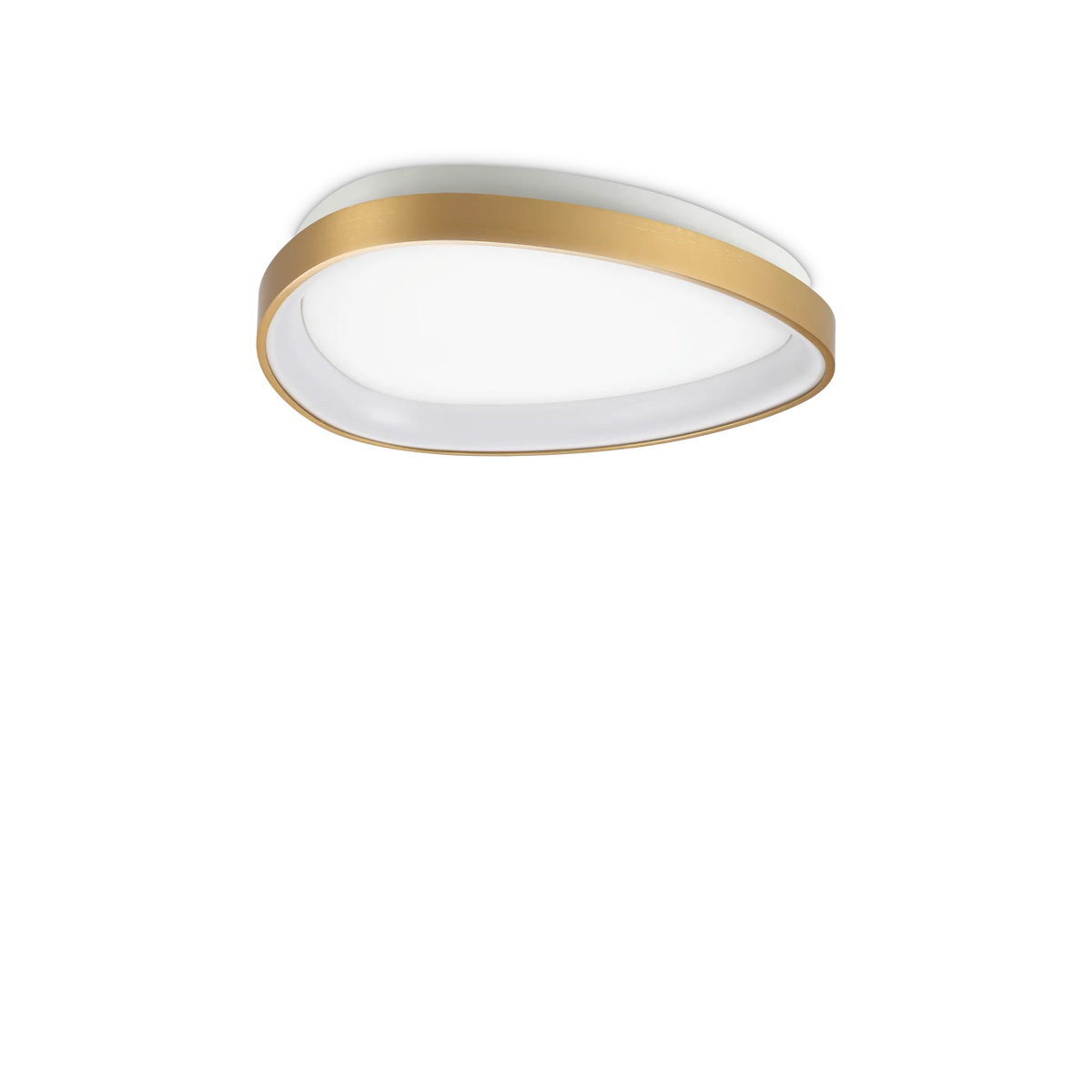 Plafonieră Ideal Lux Gemini ON-OFF 3000K, alamă, Ø42 cm, 328034