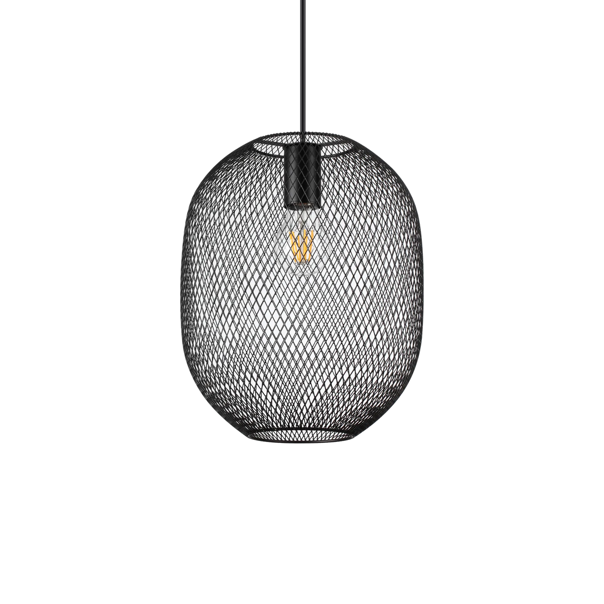 Pendul Ideal Lux Net SP1, negru, Ø24 cm, 328119