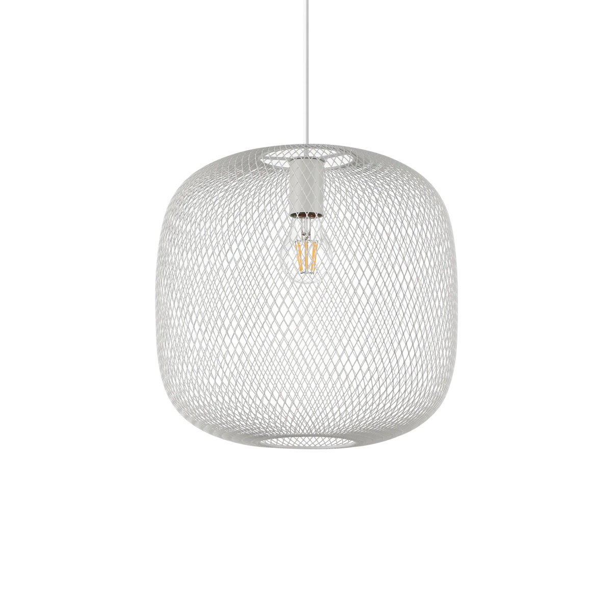 Pendul Ideal Lux Net SP1, alb, Ø34 cm, 328133