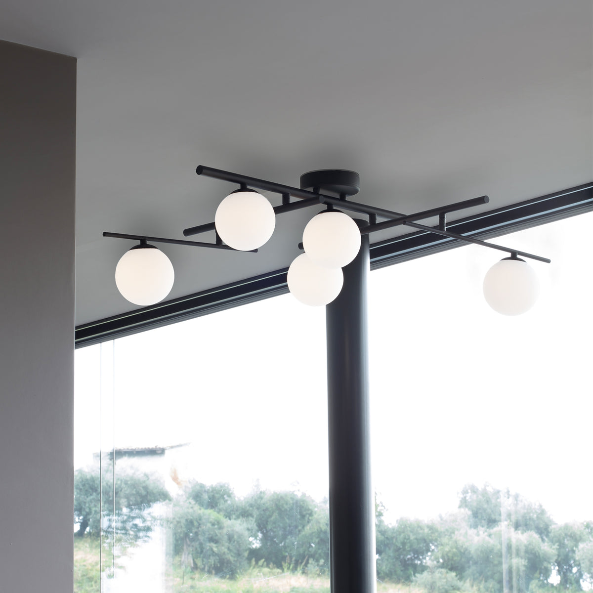 Plafonieră Ideal Lux Atlas PL5, negru, 328218