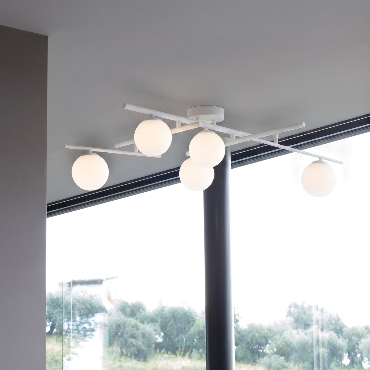 Plafonieră Ideal Lux Atlas PL5, alb, 328225