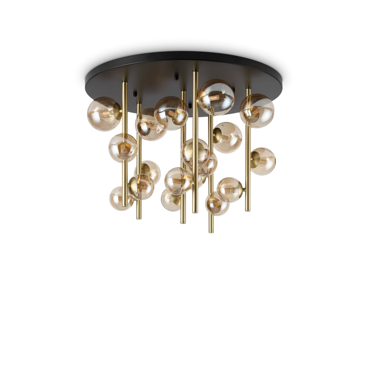 Plafonieră Ideal Lux Perlage PL18, chihlimbar, 328379