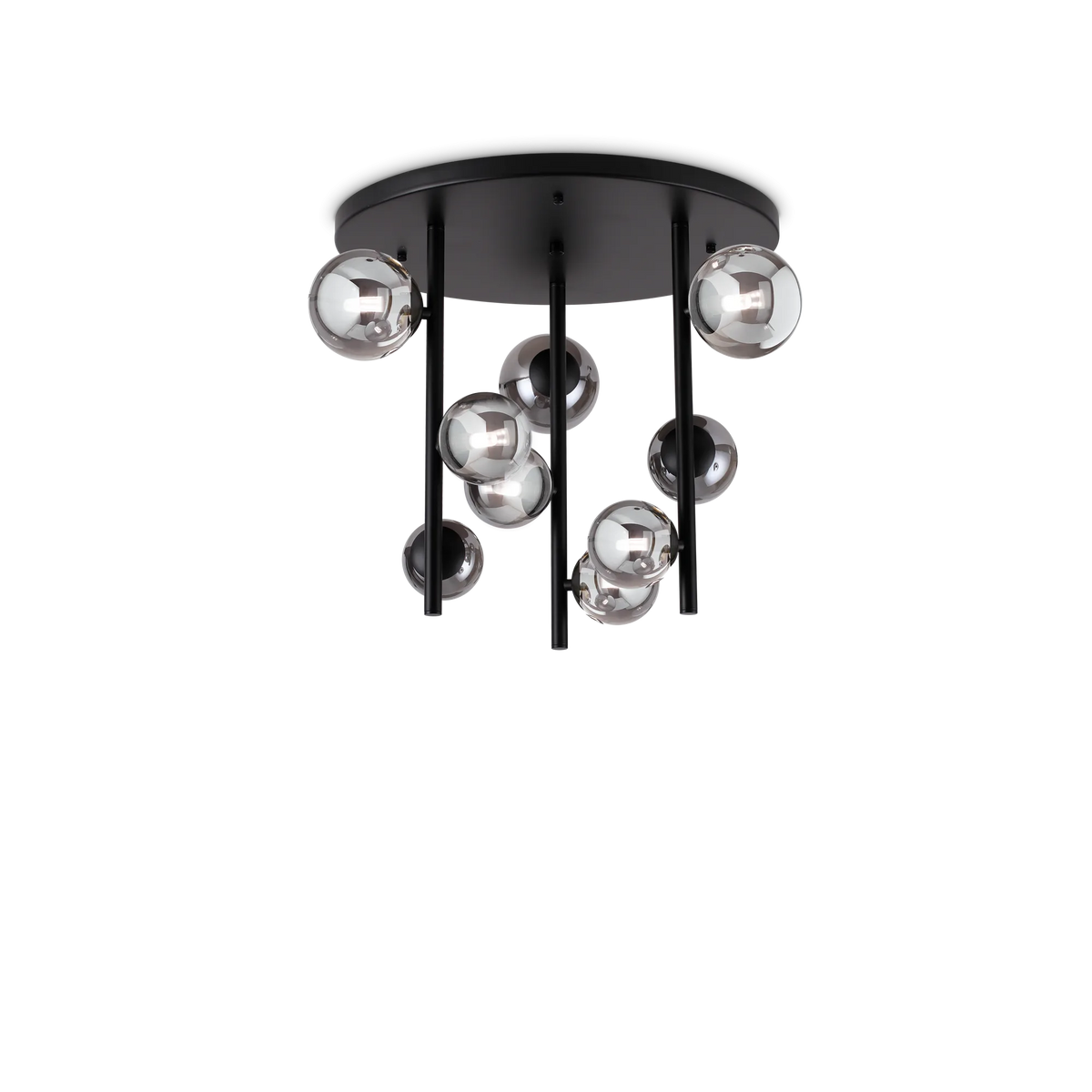Plafonieră Ideal Lux Perlage PL9, fumuriu, 328416