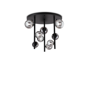 Plafonieră Ideal Lux Perlage PL9, fumuriu, 328416