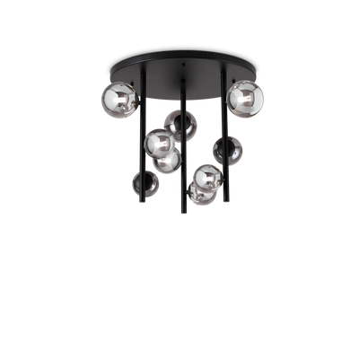 Plafonieră Ideal Lux Perlage PL9, fumuriu, 328416