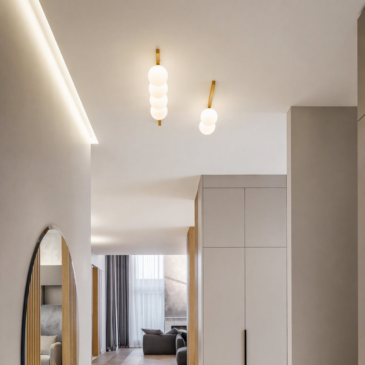 Plafonieră Ideal Lux Binomio PL2, alamă, 328447