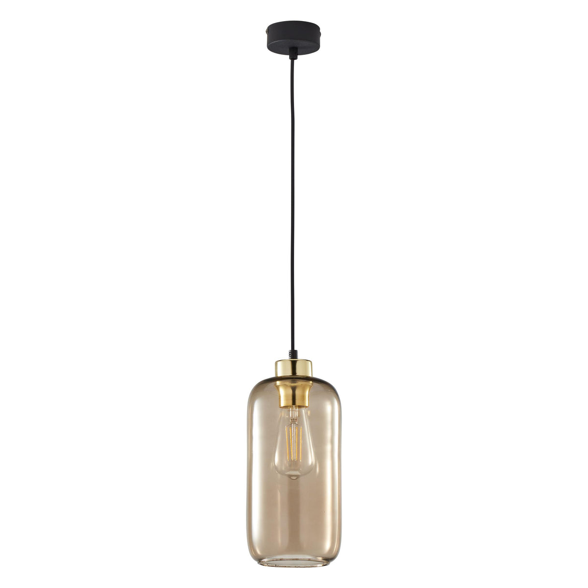 Lampă suspendată TK Lighting Marco sticla, maro, 3314