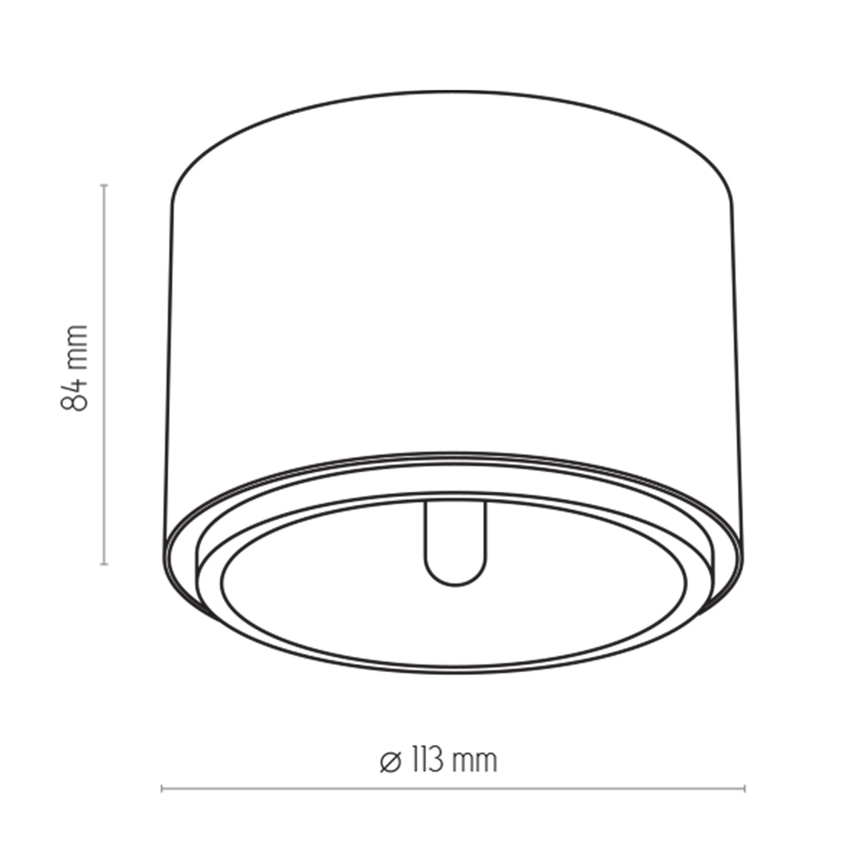 Plafonieră TK Lighting Moris 1, negru, 3366