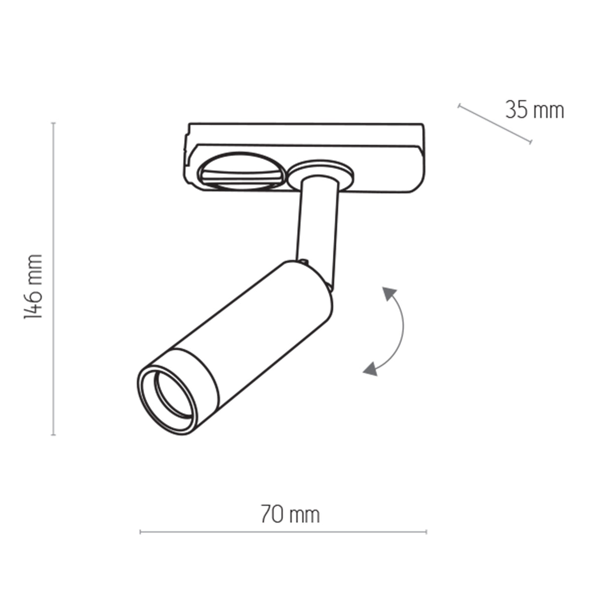 Spot pe șină TK Lighting Tracer, alb, crom, 3383