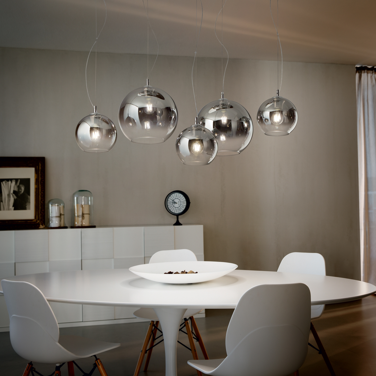 Pendul Ideal Lux Nemo SP1, chihlimbar, Ø20 cm, 339047