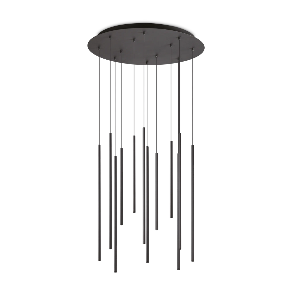 Lustră Ideal Lux Filo SP12 3000K, negru, 263434
