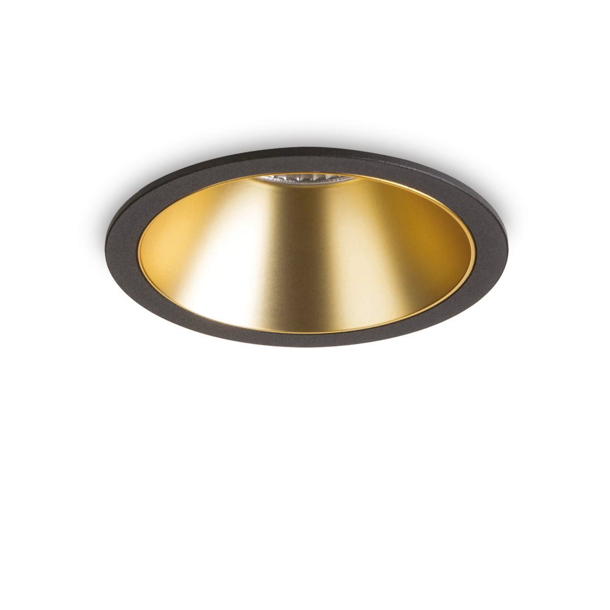Spot încastrat Ideal Lux Game Trim Round 20W 2700K, negru, auriu, 341385