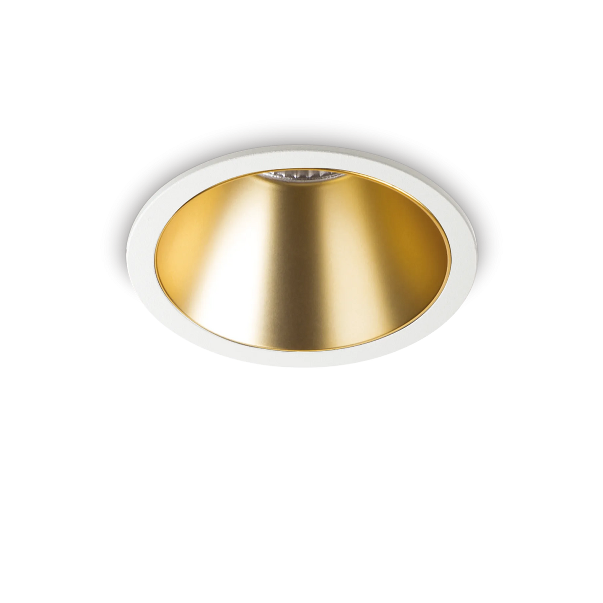 Spot încastrat Ideal Lux Game Trim Round 20W 3000K, alb, auriu, 341422