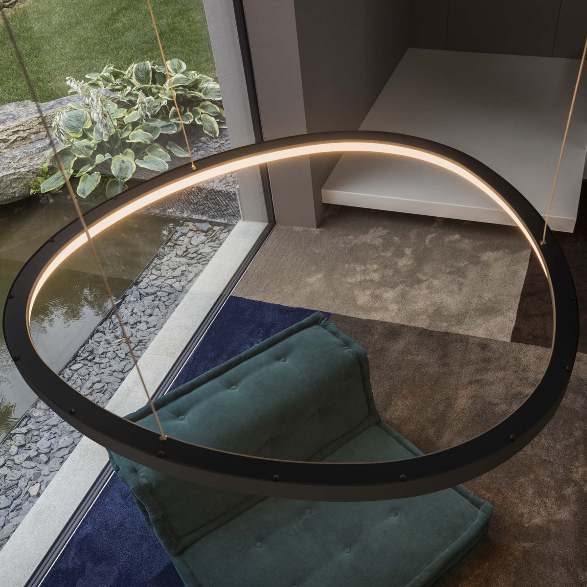 Lustră Ideal Lux Gemini ON-OFF 2700K, alb, Ø42 cm, 341521