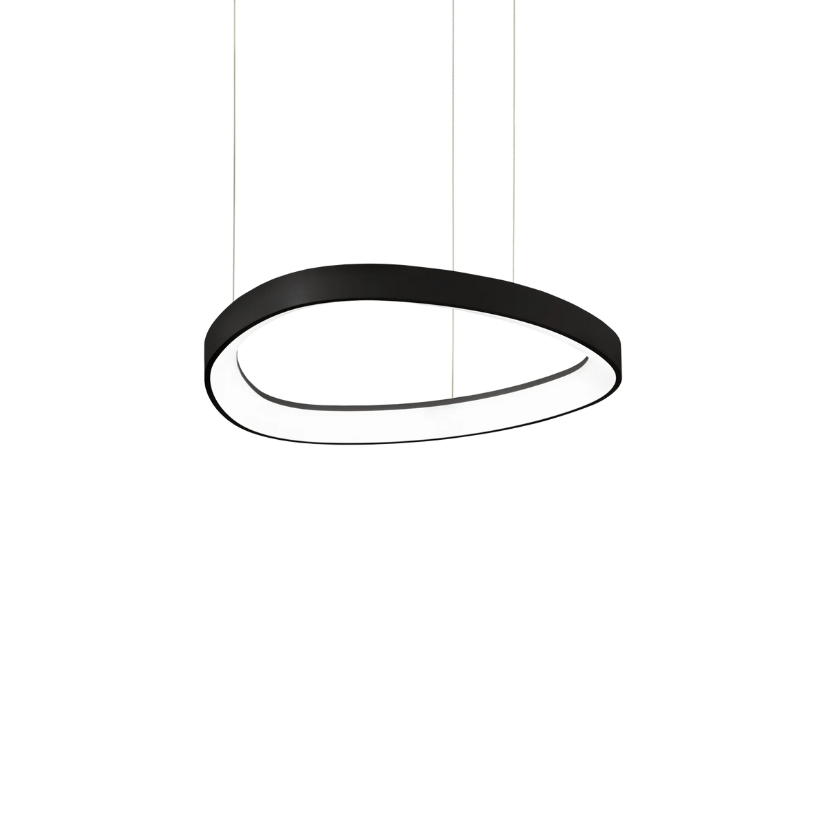 Lustră Ideal Lux Gemini ON-OFF 2700K, negru, Ø42 cm, 341538