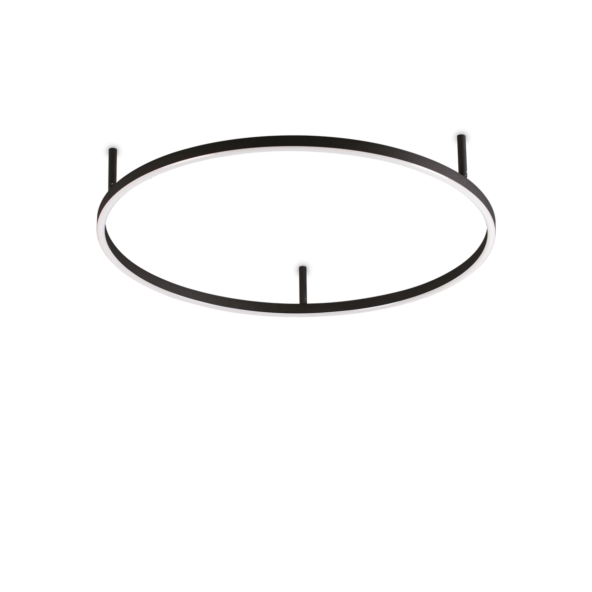 Plafonieră Ideal Lux Oracle Slim Round 3000K ON-OFF, negru, Ø70 cm, 266008