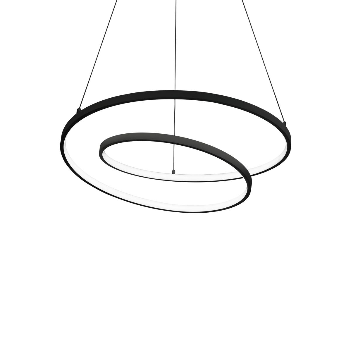 Lustră Ideal Lux Oz ON-OFF 2700K, negru, Ø60 cm, 342351