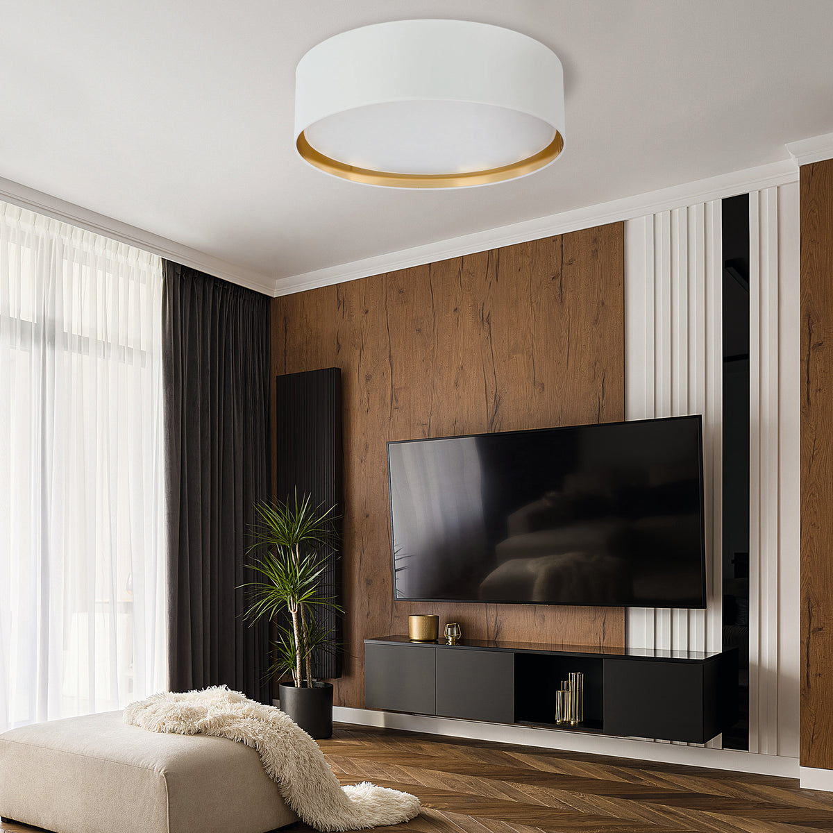 Plafoniera Bilbao WHITE/GOLD 600 3433
