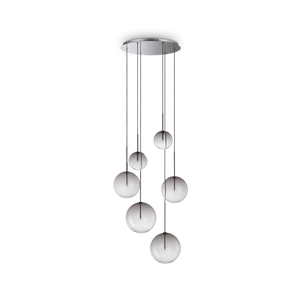 Lustră Ideal Lux Equinoxe SP6, fumuriu, degradé, 345413