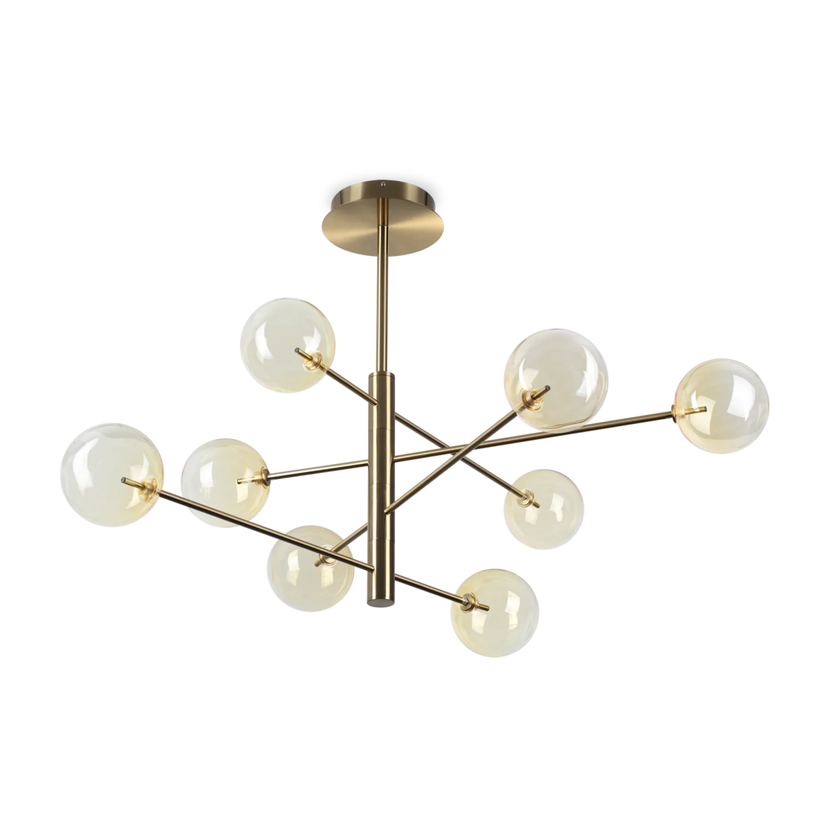 Lustră Ideal Lux Equinoxe SP8, chihlimbar, degradé, 345420