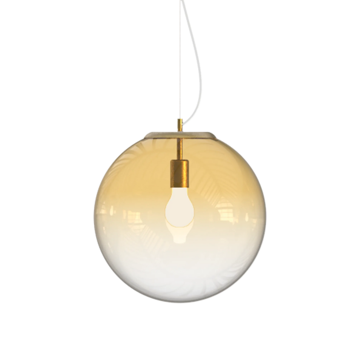 Pendul Ideal Lux Mapa Clear SP1, chihlimbar, Ø40 cm, 346564