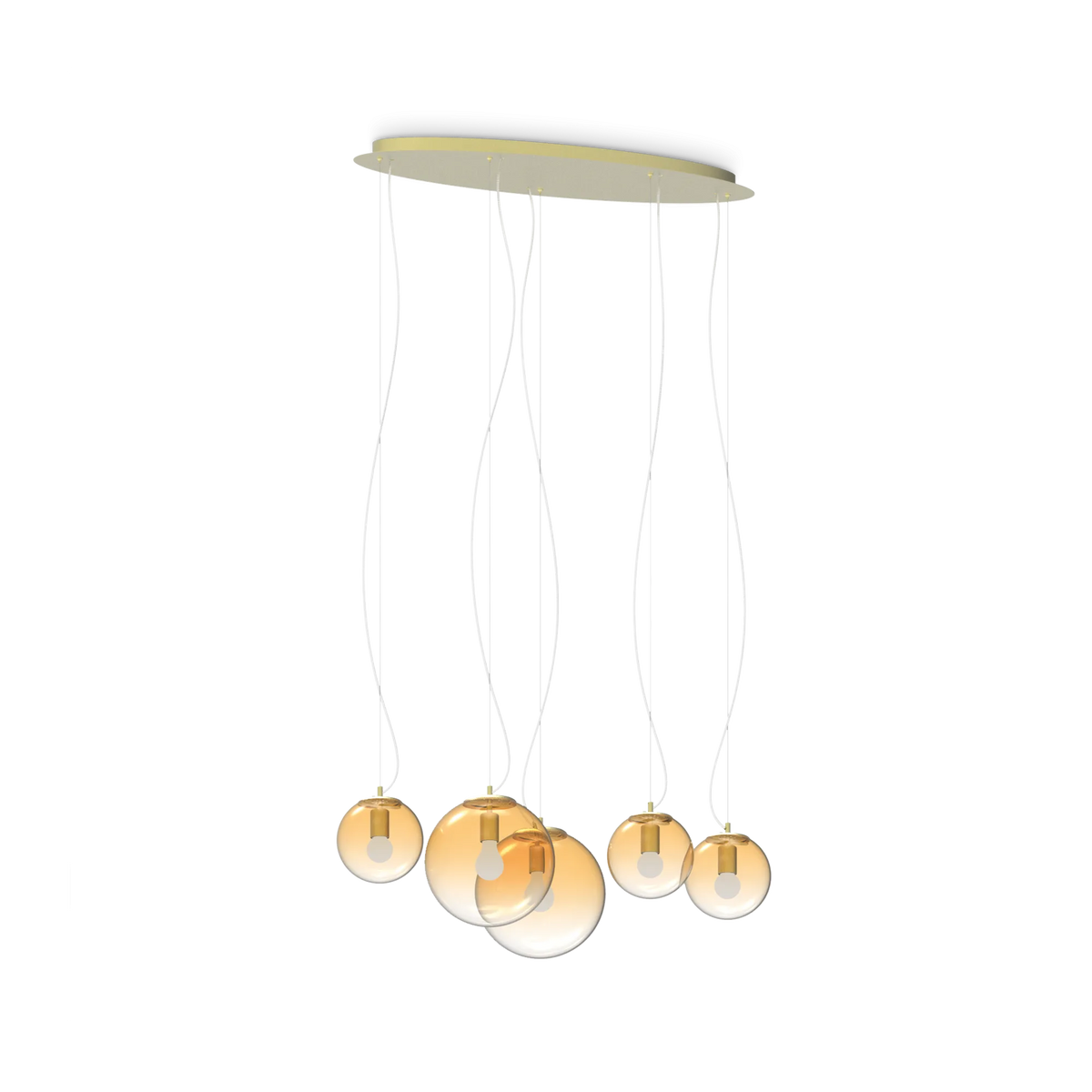 Lustră Ideal Lux Mapa Clear SP5, chihlimbar, 346588