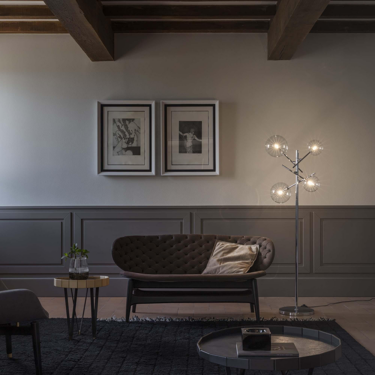 Lampadar Ideal Lux Equinoxe PT04, chihlimbar, degradé, 348285