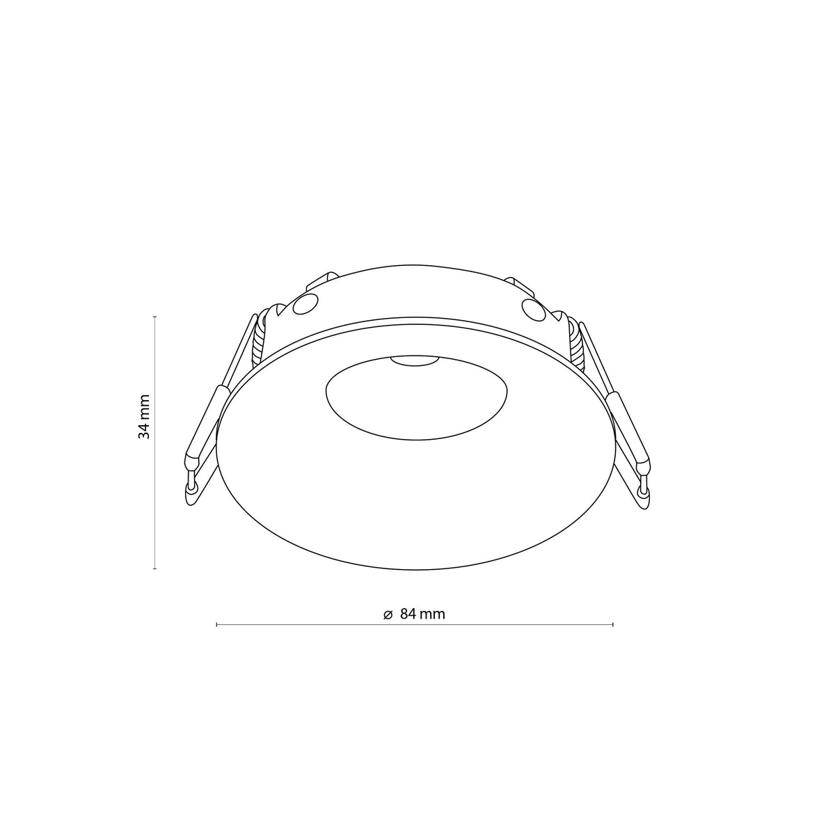 Spot încastrat TK Lighting Eye Aluminiu, negru, 3501