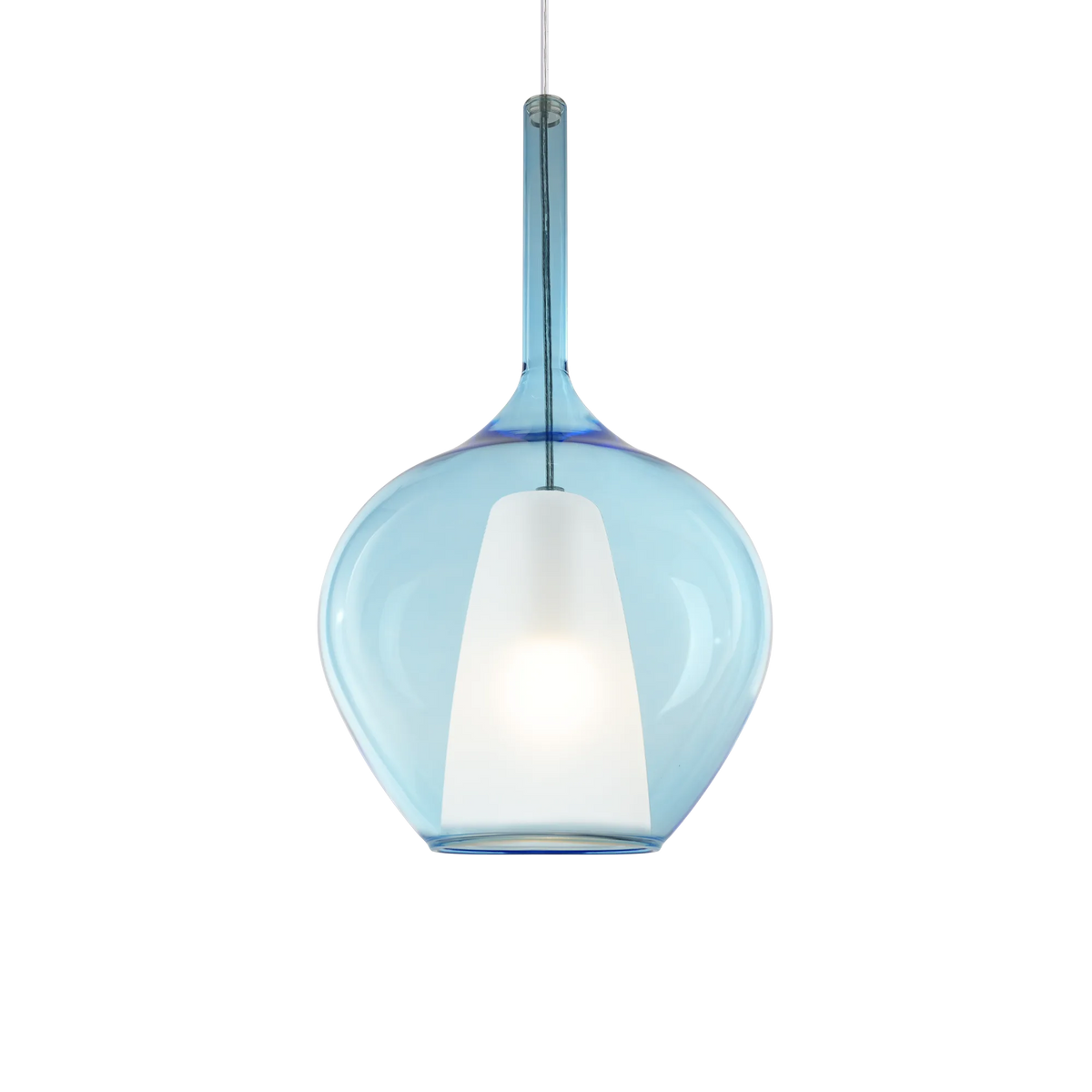 Pendul Ideal Lux Kalique-1 SP1, bleu, Ø28 cm, 359588