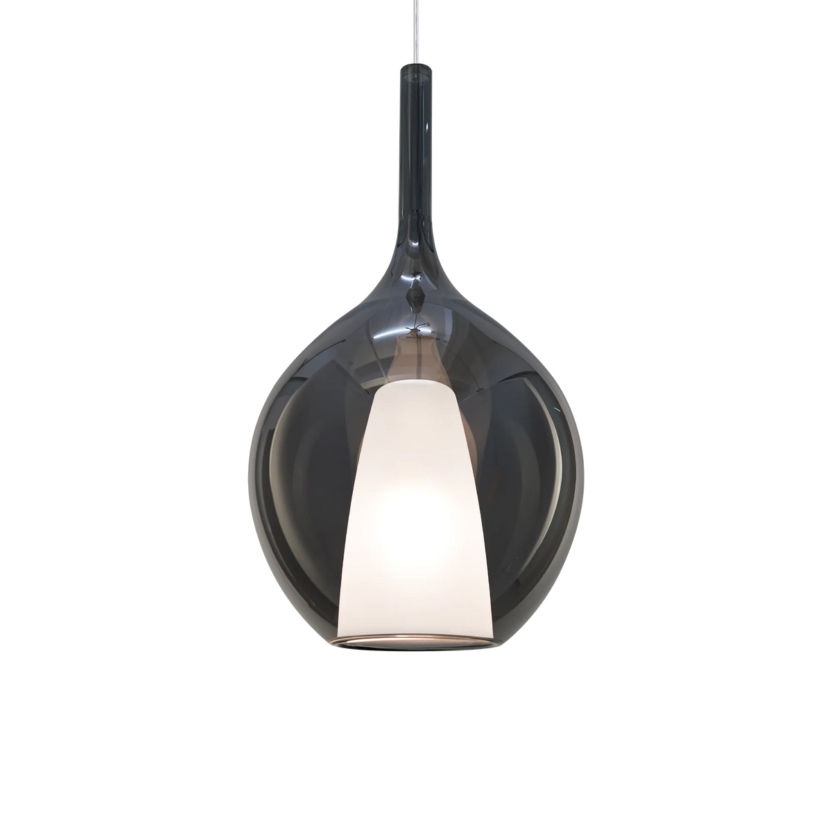 Pendul Ideal Lux Kalique-2 SP1, fumuriu, Ø28 cm, 359618