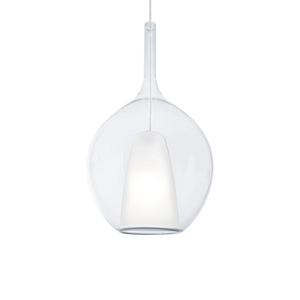 Pendul Ideal Lux Kalique-2 SP1, transparent, Ø28 cm, 359670