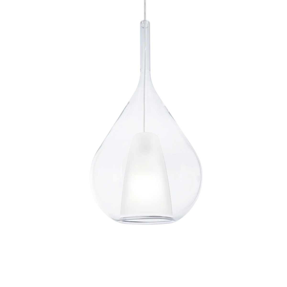 Pendul Ideal Lux Kalique-3 SP1, transparent, Ø28 cm, 359793