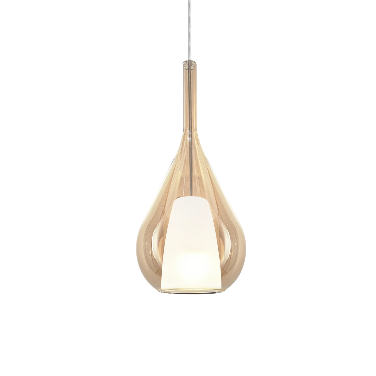 Pendul Ideal Lux Kalique-3 SP1, chihlimbar, Ø18 cm, 360058