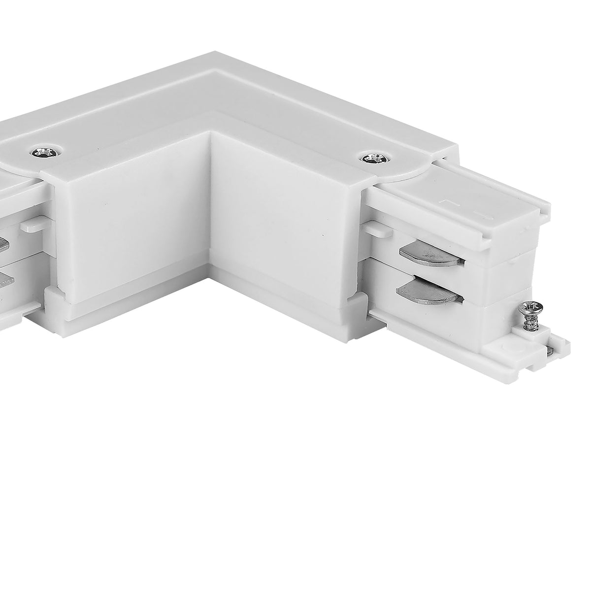 Conector pentru șină TK Lighting Tracer Trifazat în Unghi Left, alb, 3606