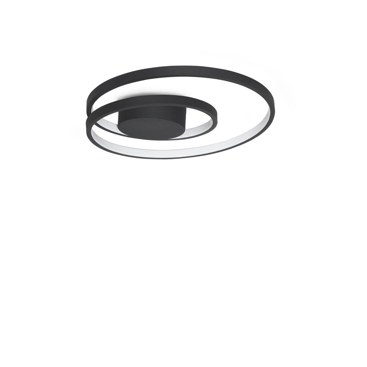 Plafonieră Ideal Lux Oz ON-OFF 3000K, negru, Ø40 cm, 365039