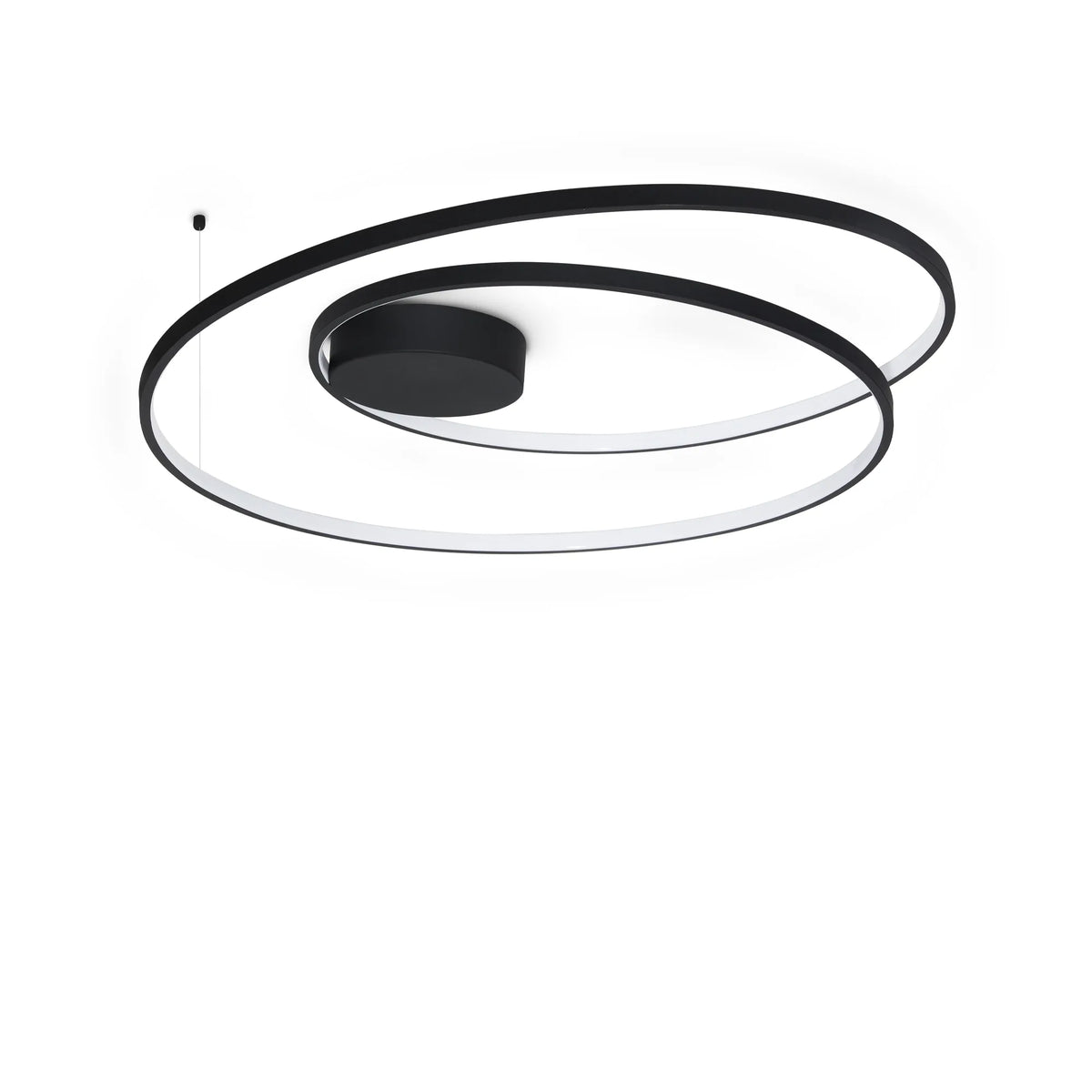 Plafonieră Ideal Lux Oz ON-OFF 3000K, negru, Ø80 cm, 365053