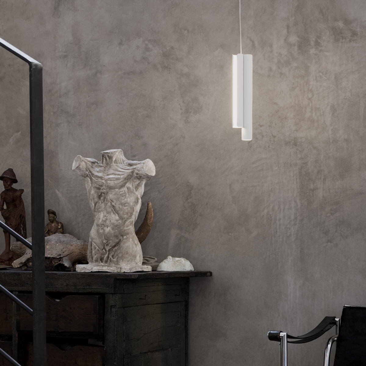 Pendul Ideal Lux Dorica SP1, bronz, Ø45 cm, 366456